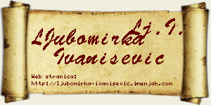LJubomirka Ivanišević vizit kartica